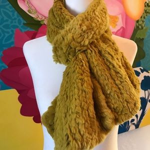 Vintage Fur Knitted Scarf
